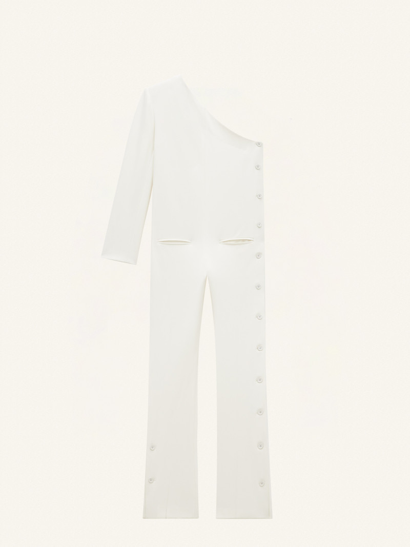 ASYMETRICAL HERITAGE CREPE JUMPSUIT 1