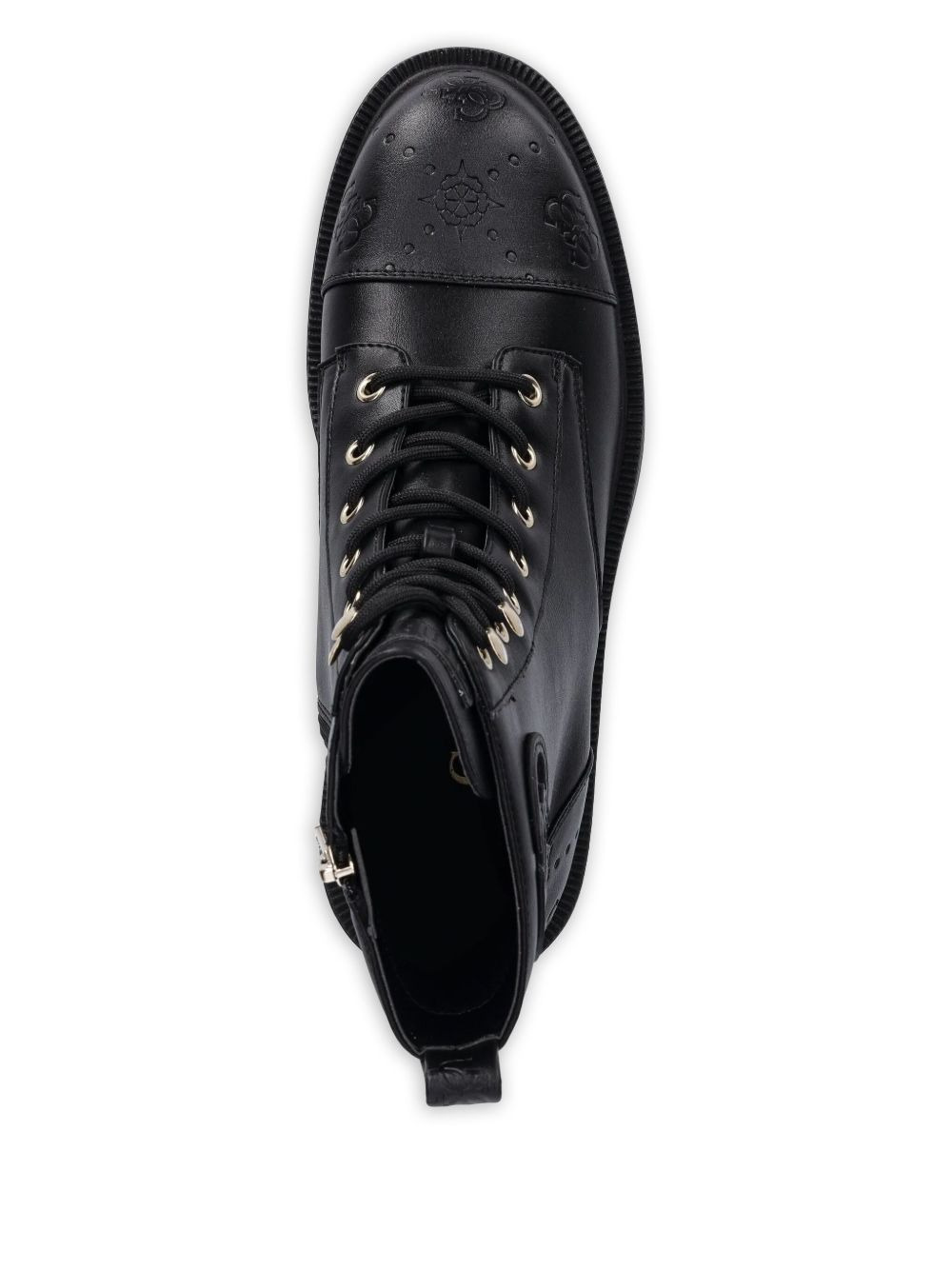 logo-embellished lace-up boots - 4