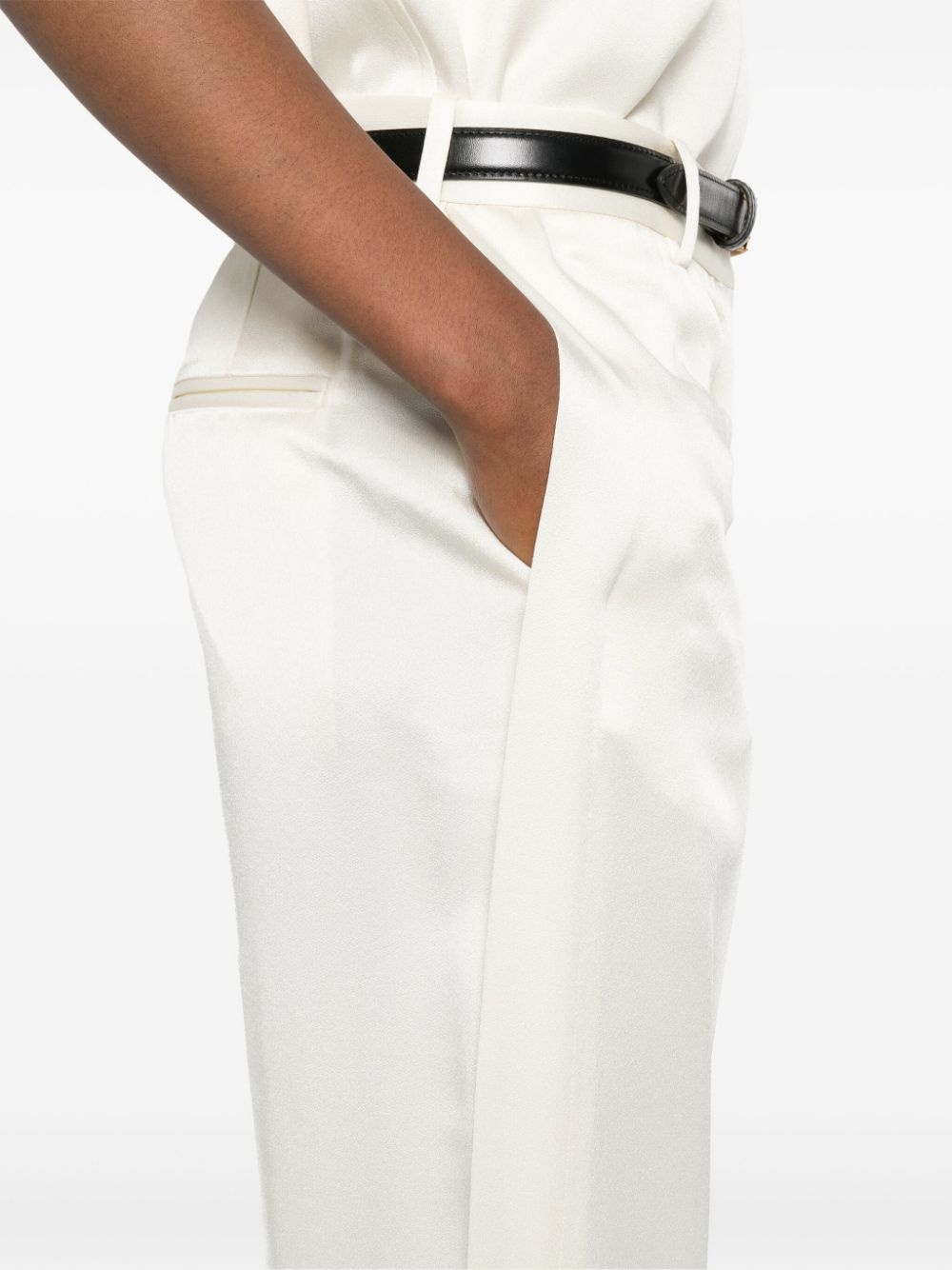 crepe de chine trousers - 5