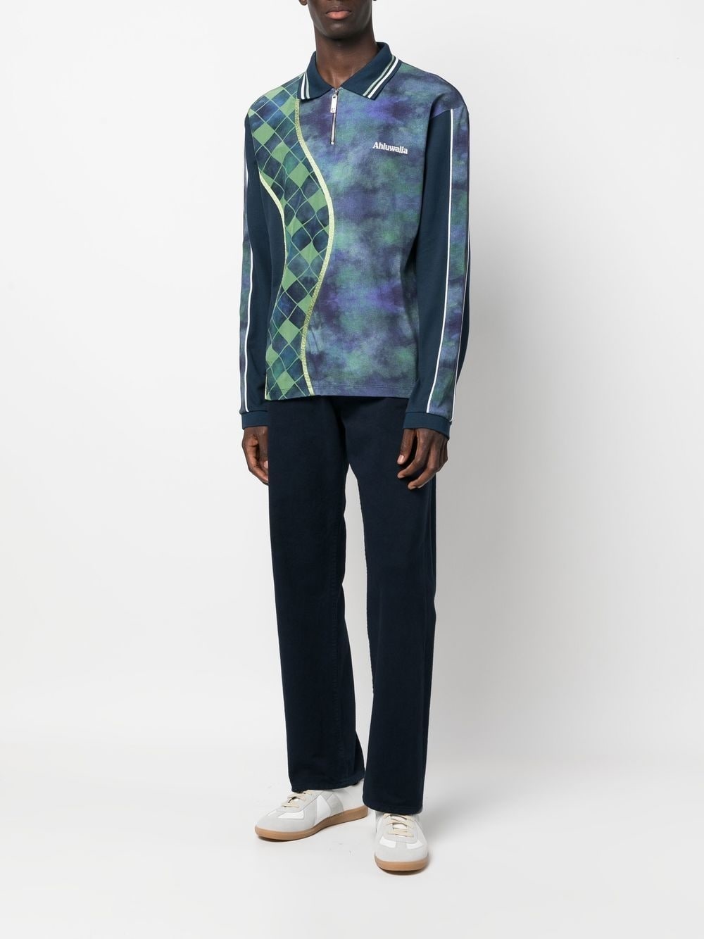 ABSTRACT-PRINT POLO SHIRT - 3