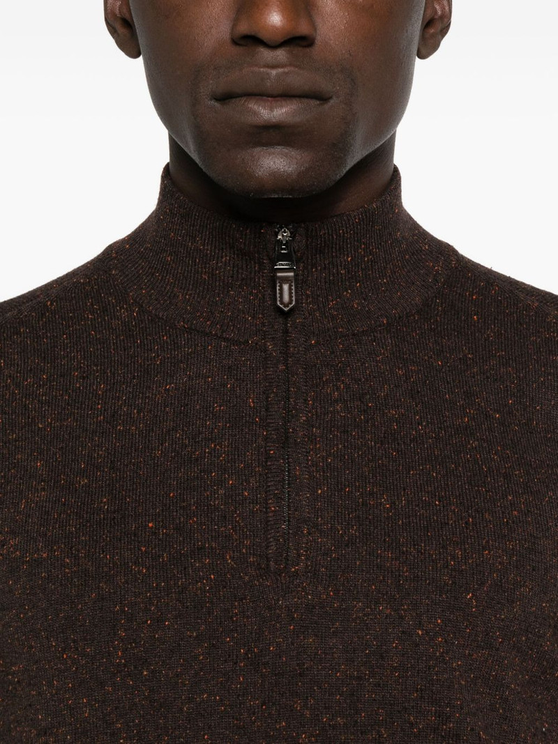 half-zip speckled wool sweater 5