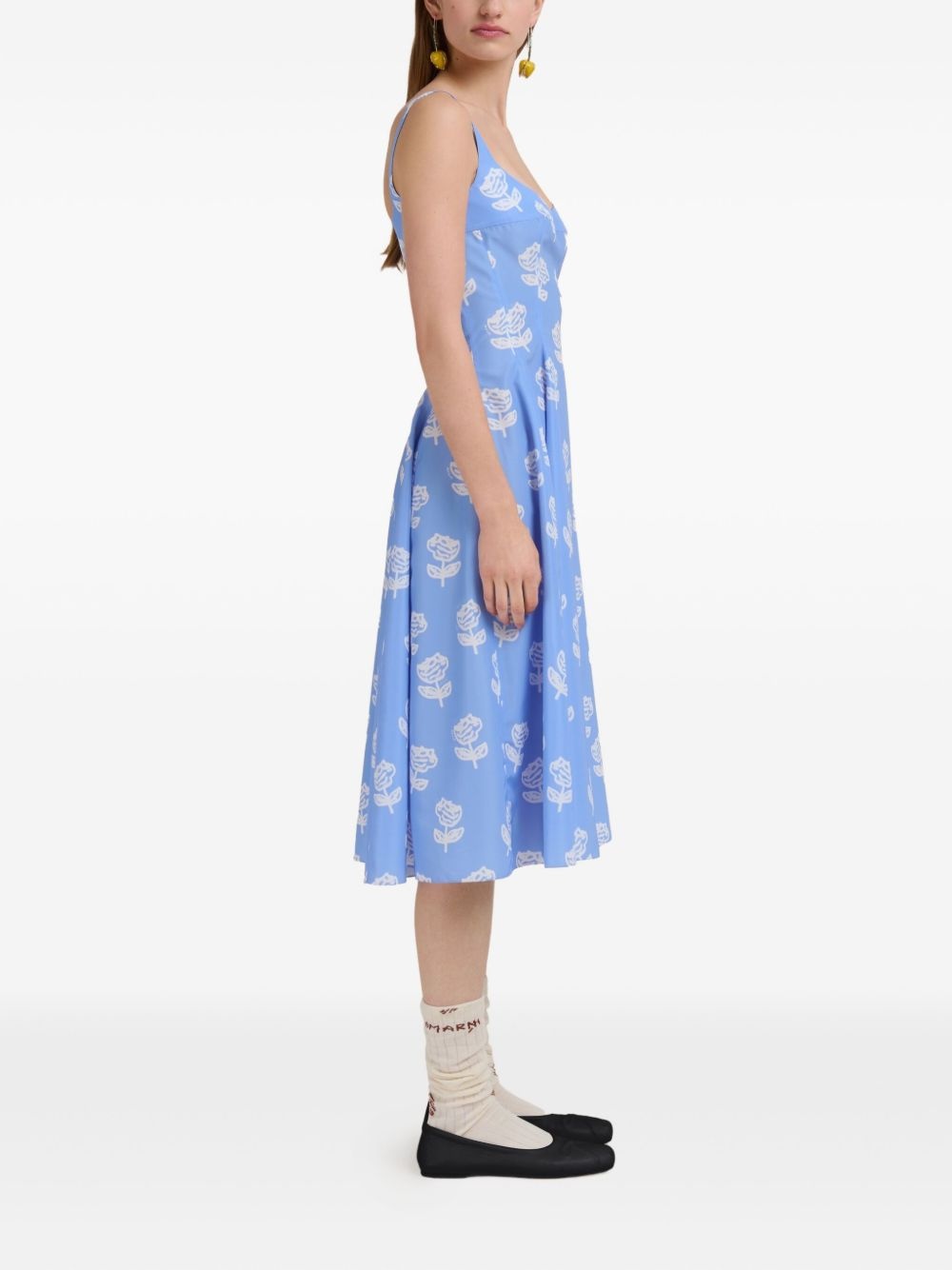 floral print slip dress - 2