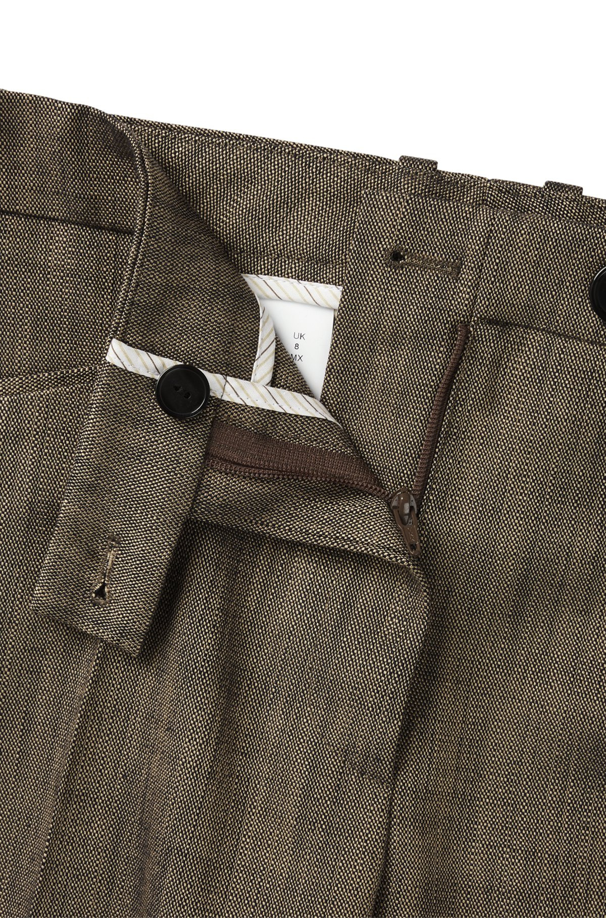 RELAXED-FIT TROUSERS IN MELANGE STRETCH SHARKSKIN FABRIC - 6