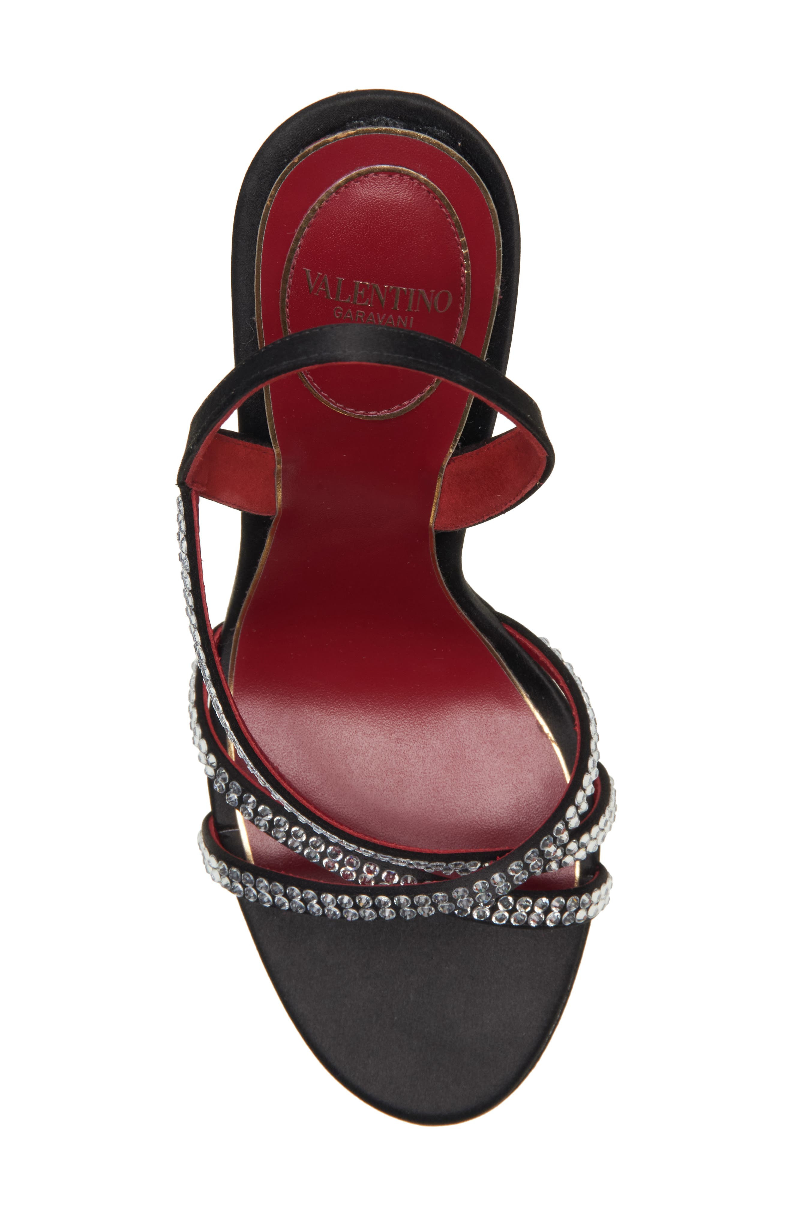 Valentino Crystal Embellished Slingback Sandal in Nero/Crystal at Nordstrom - 5