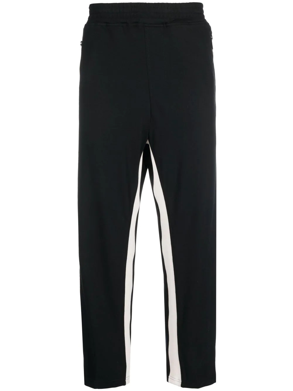 cropped cotton track pants - 1