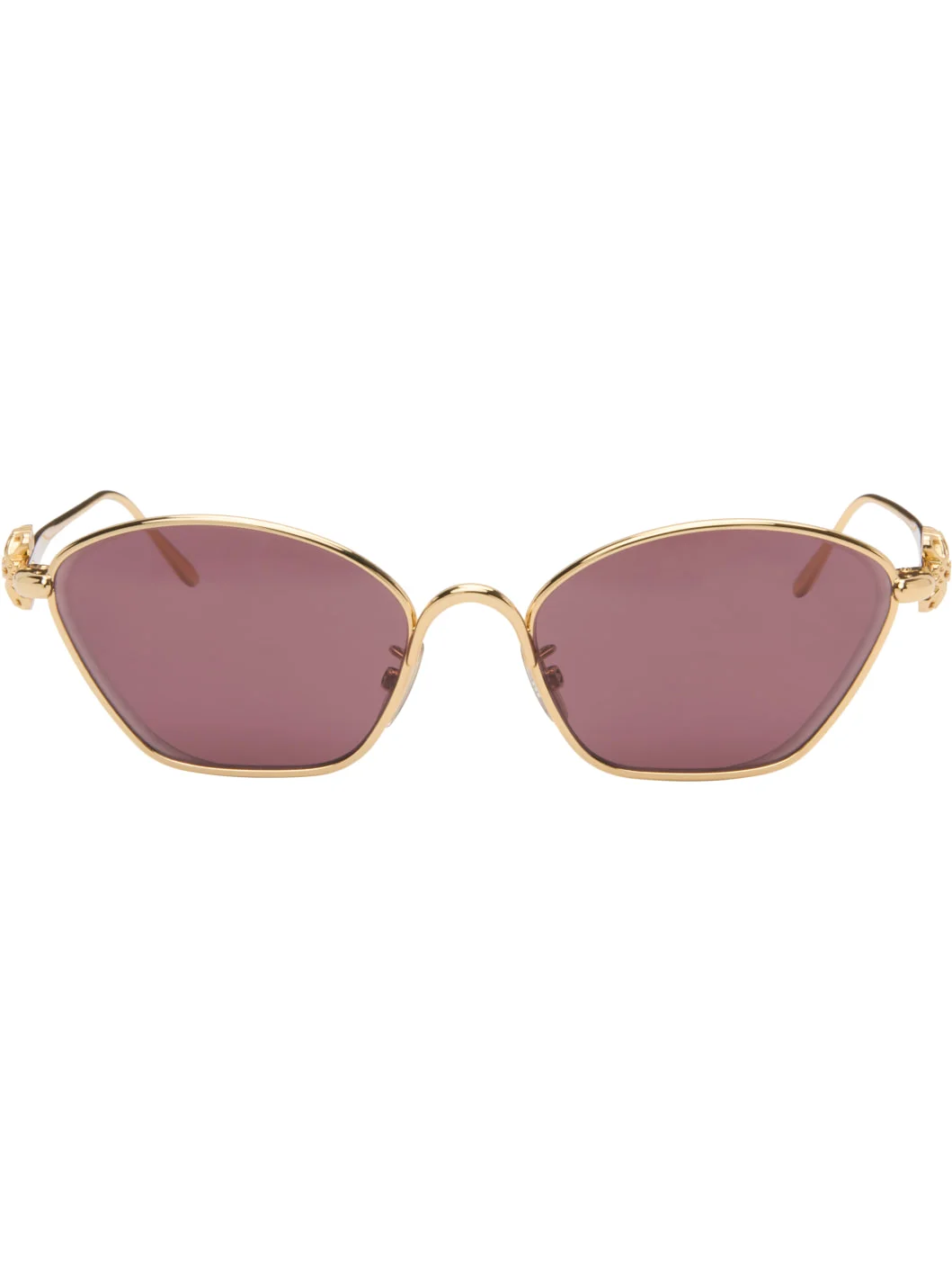 Gold Hexagonal Anagram Sunglasses - 1