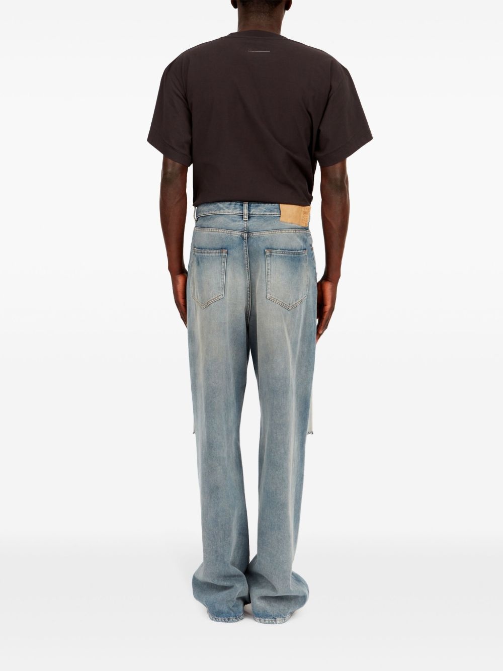 ripped wide-leg jeans - 4