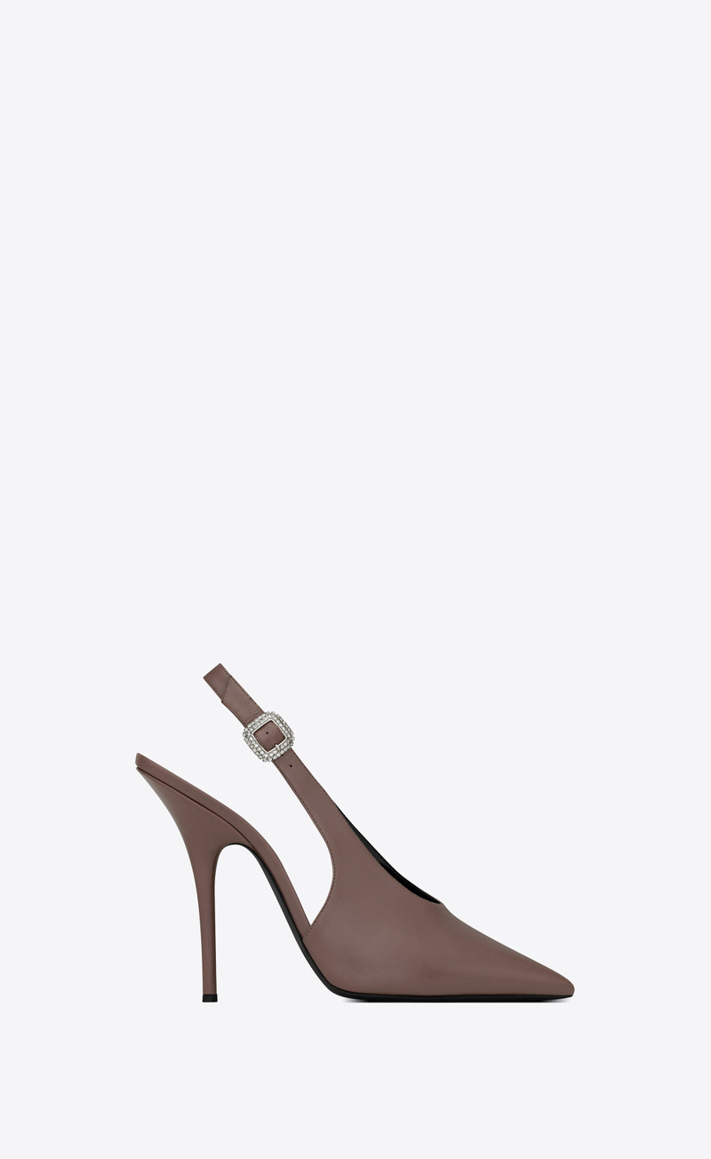 yasmeen slingback pumps in shiny leather - 1
