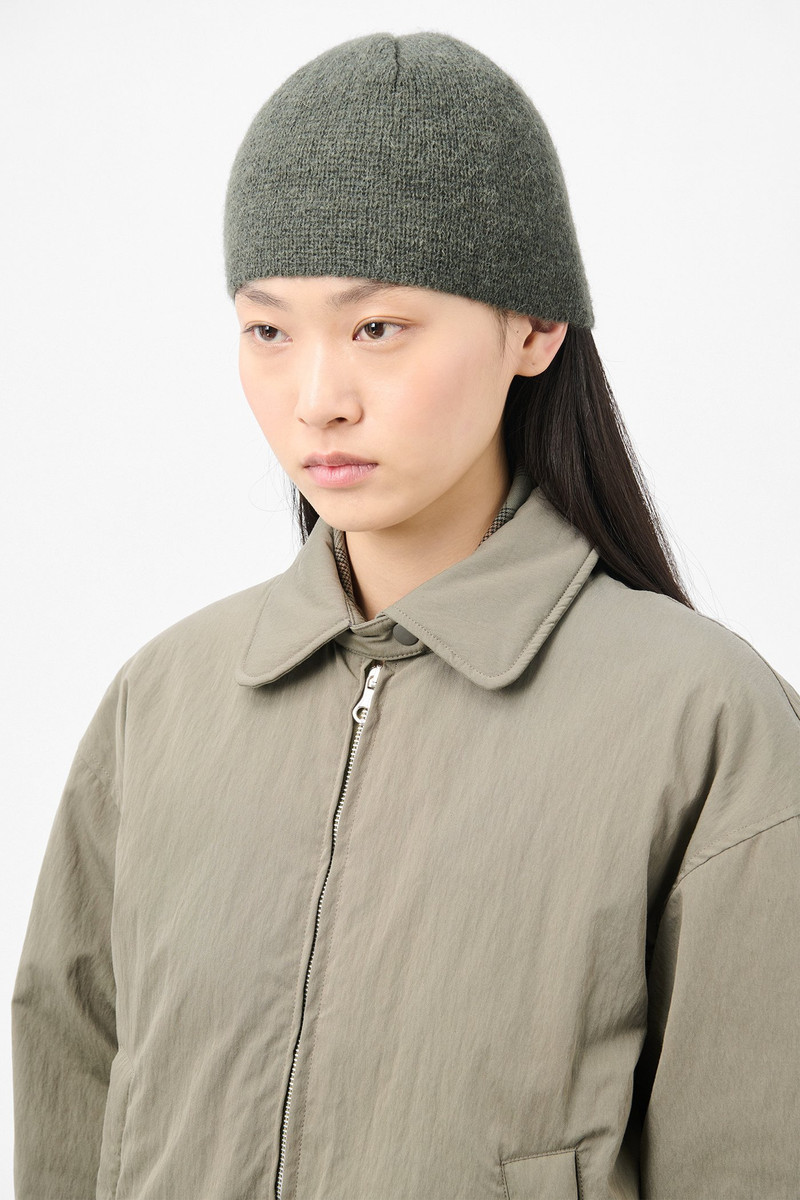 Our Legacy Beanie Moss Green Fuzzy Alpaca 3