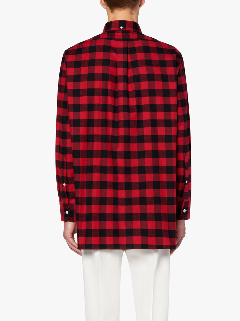 ROMA RED & BLACK BUTTON DOWN SHIRT | GSC-105 4