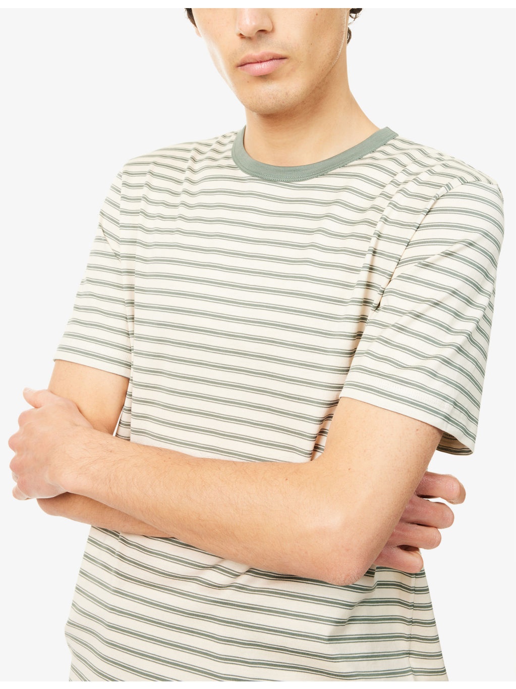 Classic Stripe-Print Cotton-Jersey T-Shirt - 5