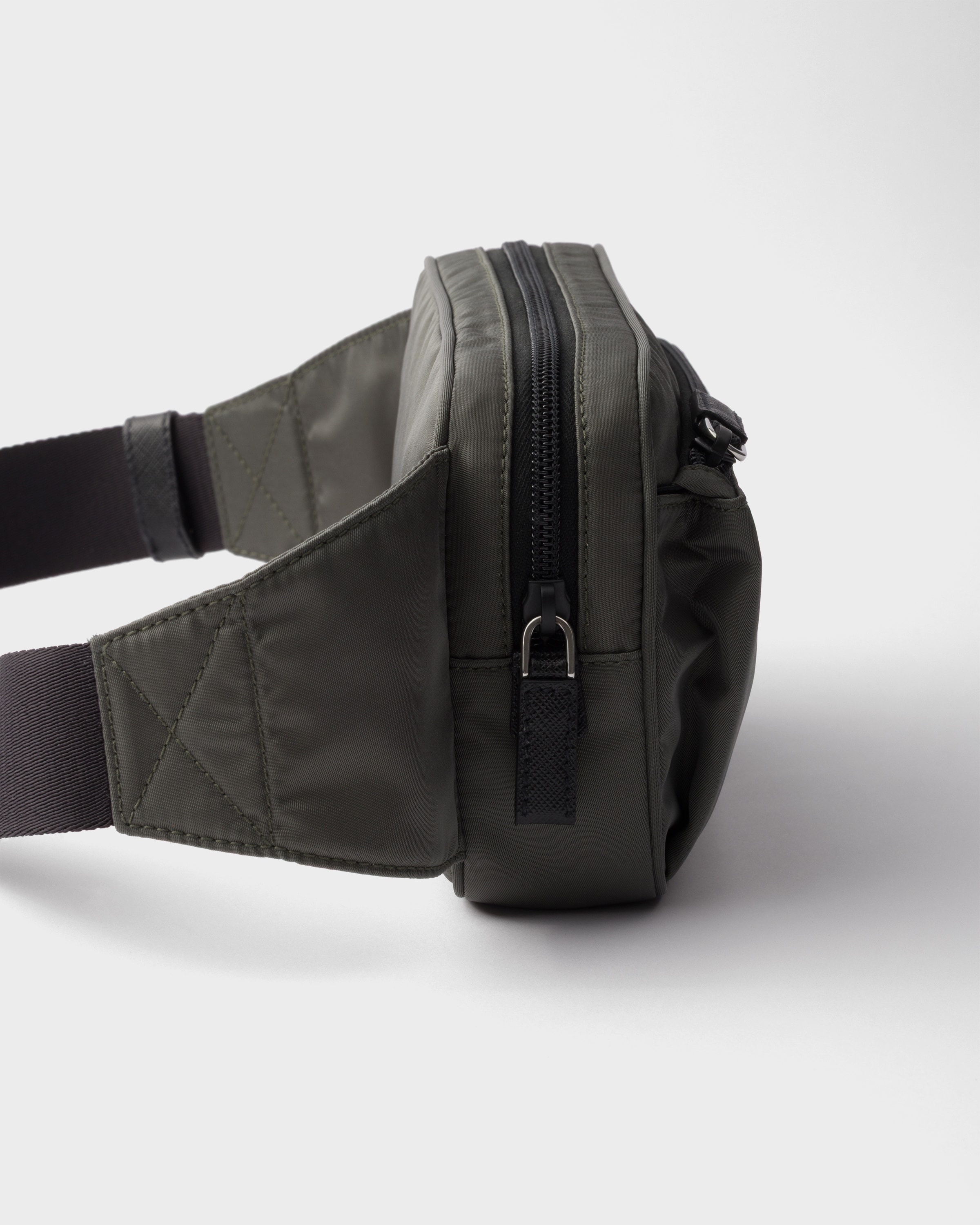 Re-Nylon and Saffiano leather belt bag - 6
