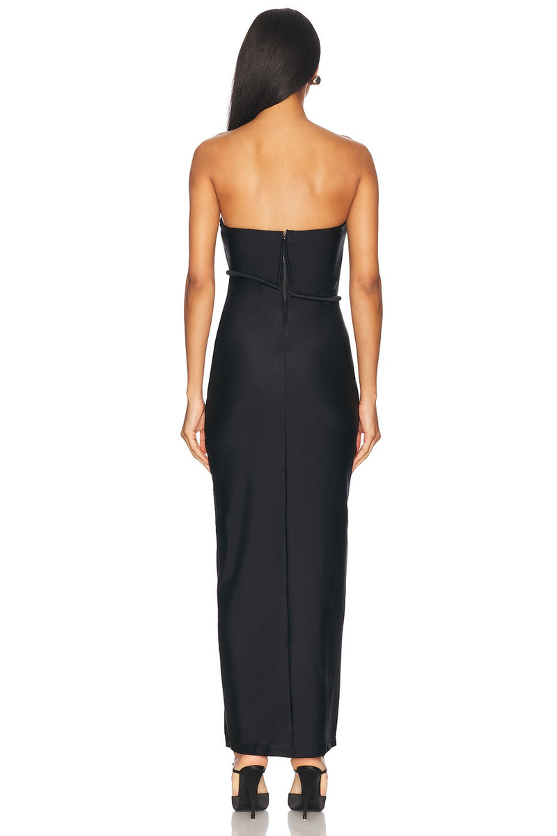 ADRIANA DEGREAS Waves Strapless Long Dress outlook