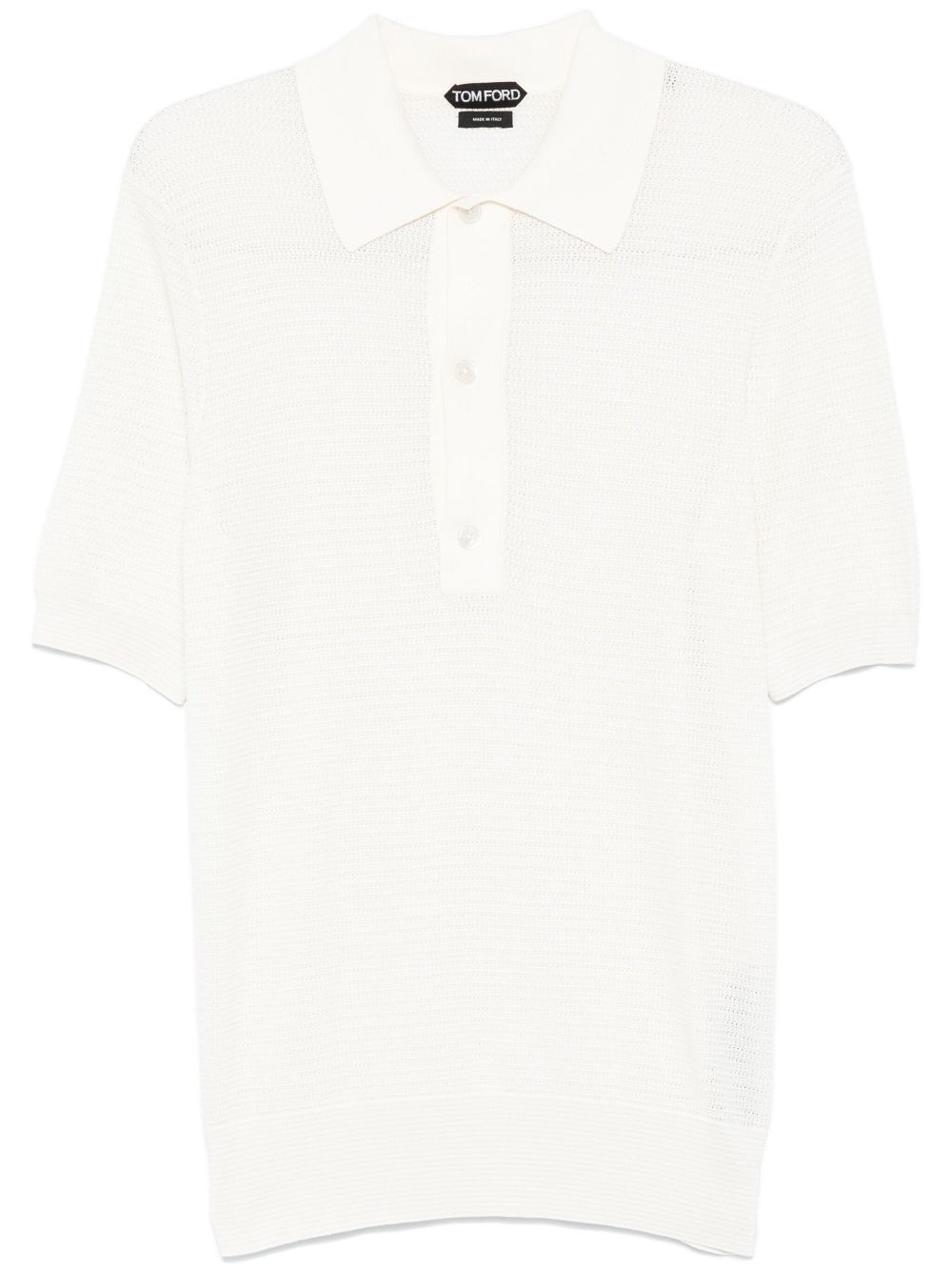 knitted polo shirt - 1