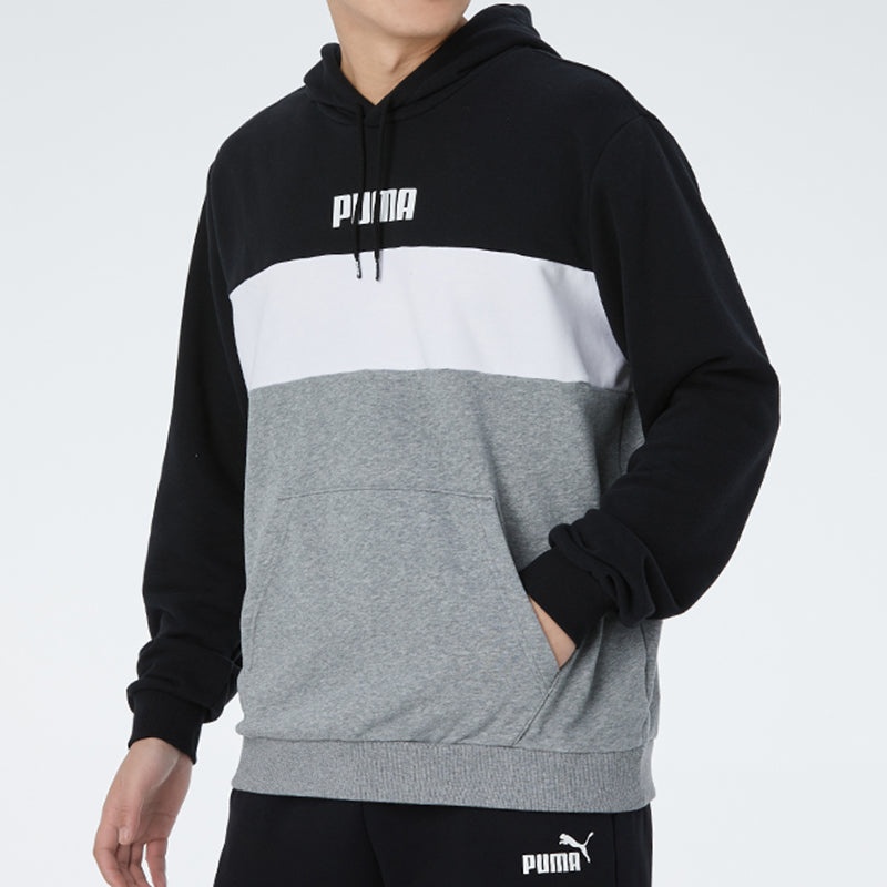 PUMA Double Down Hoodie 'Grey Black White' 587155-01 - 5