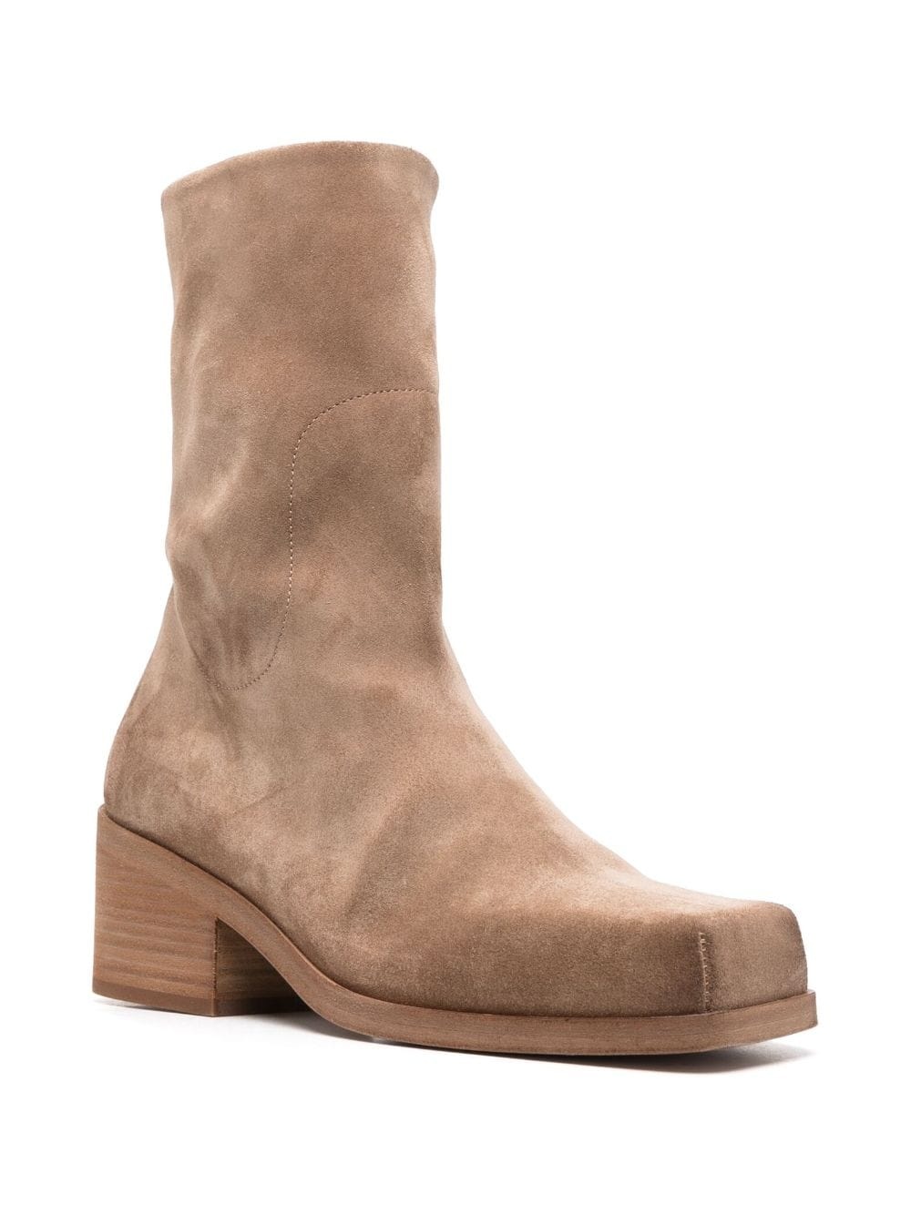 block-heel suede ankle boots - 2