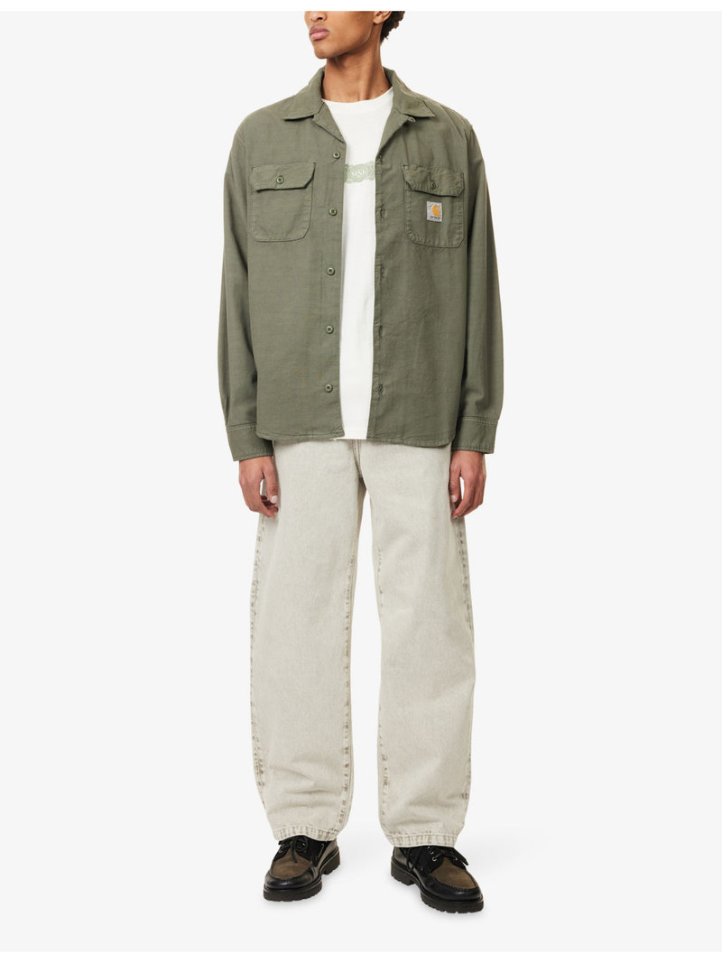 Carhartt WIP Landon Acid Wash Wide-Leg Relaxed-Fit Denim Jeans outlook