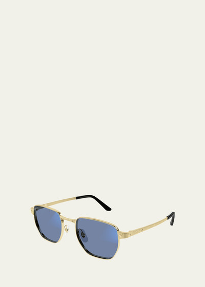 Cartier Men's Metal Aviator Sunglasses with Blue Light Protection outlook