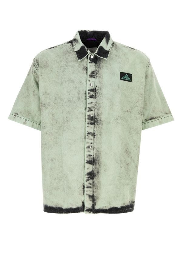 Oamc Man Tie-Dye Denim Oversize Shirt - 1