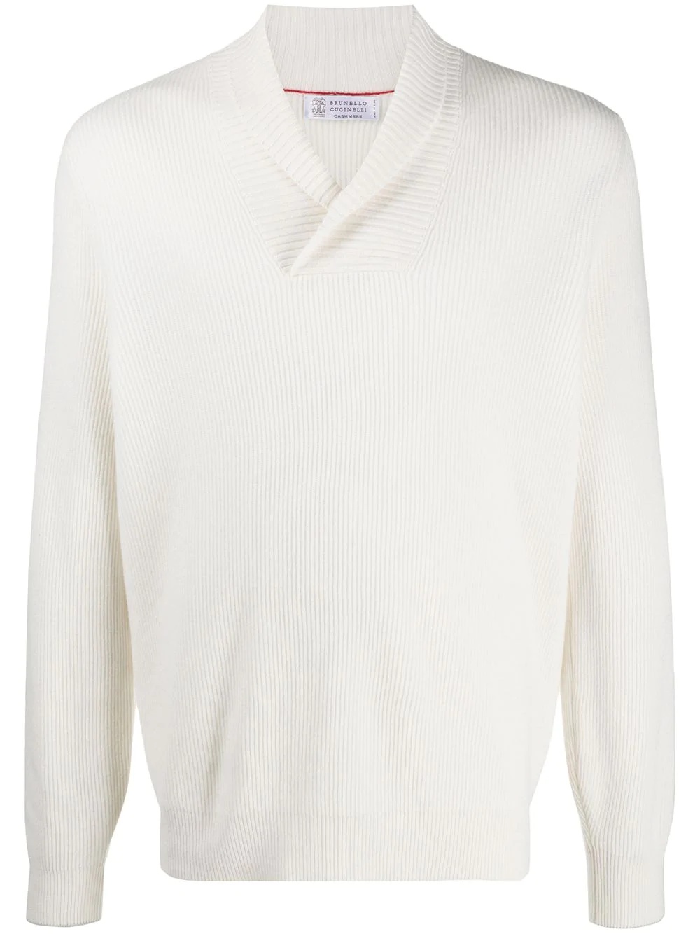 v-neck long-sleeved jumper - 1