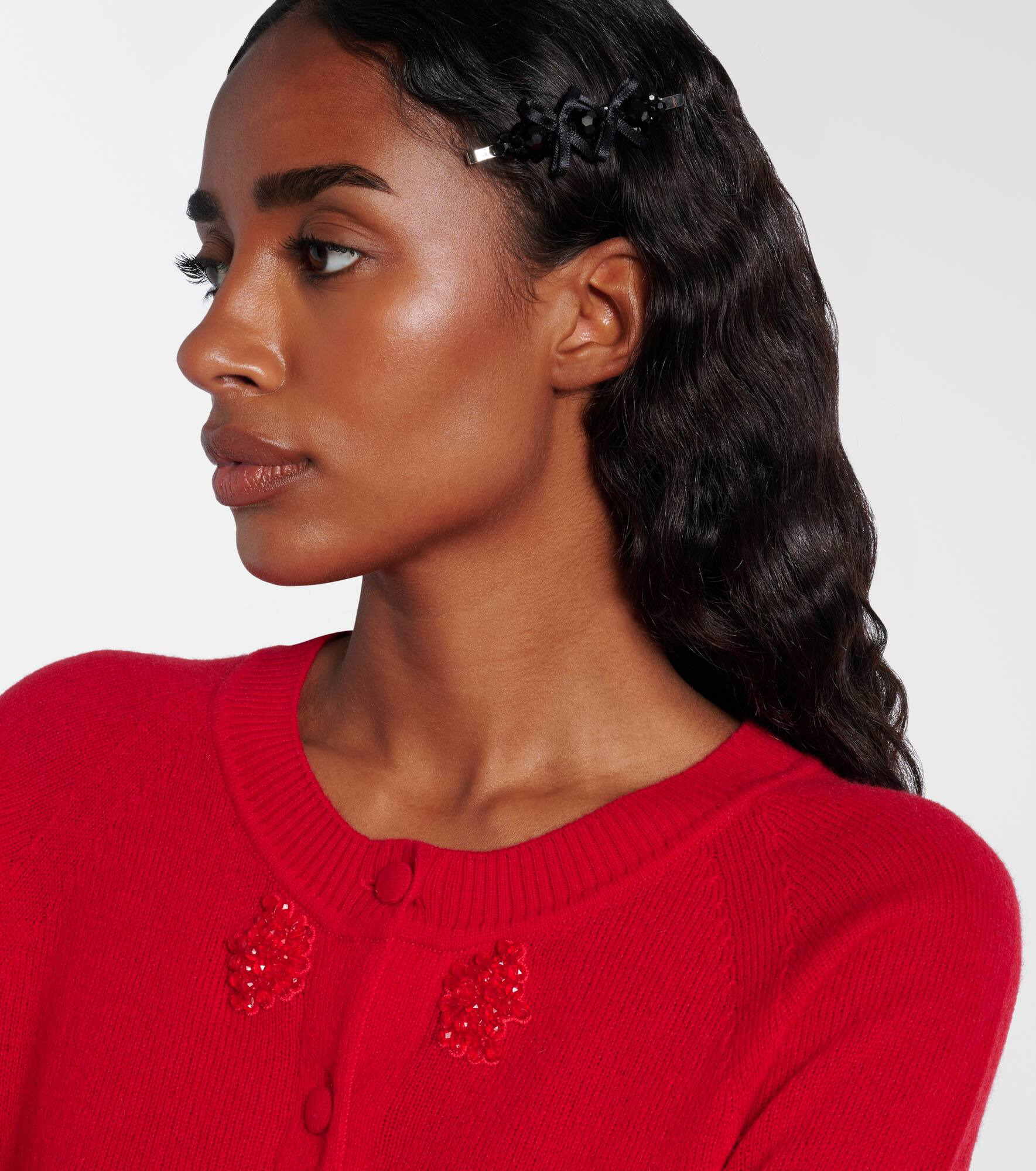 Crystal-embellished hair clip - 2
