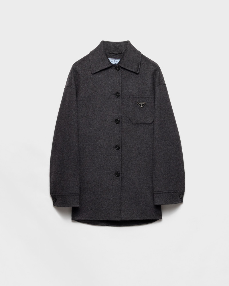 Single-breasted double cashwool caban jacket 1
