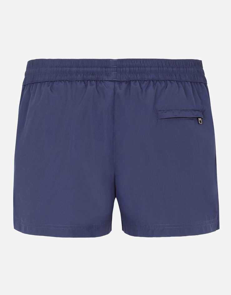 Short swim trunks with branded plate - 3