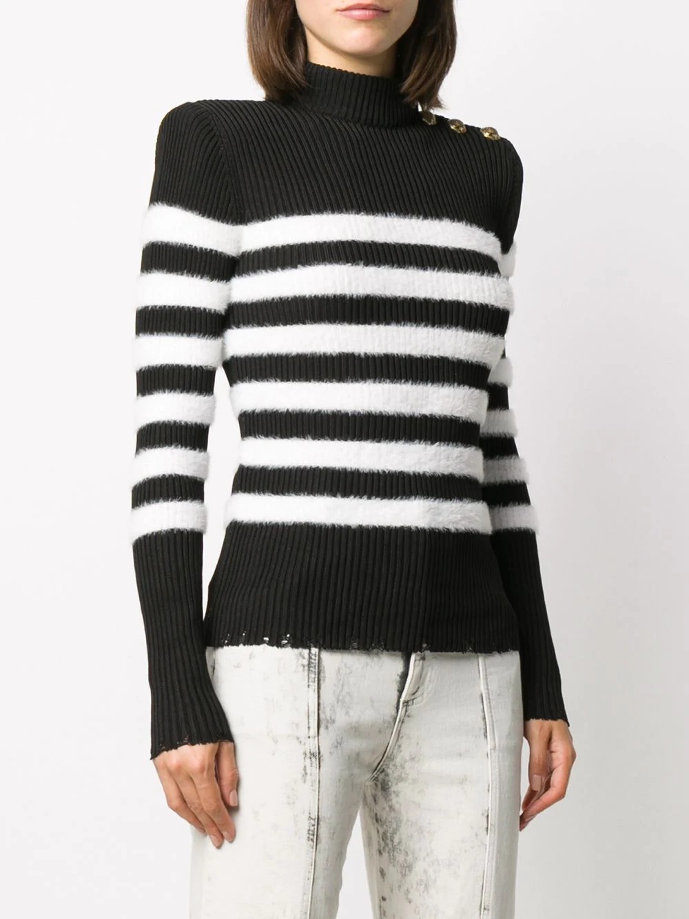 textured-striped jumper - 3