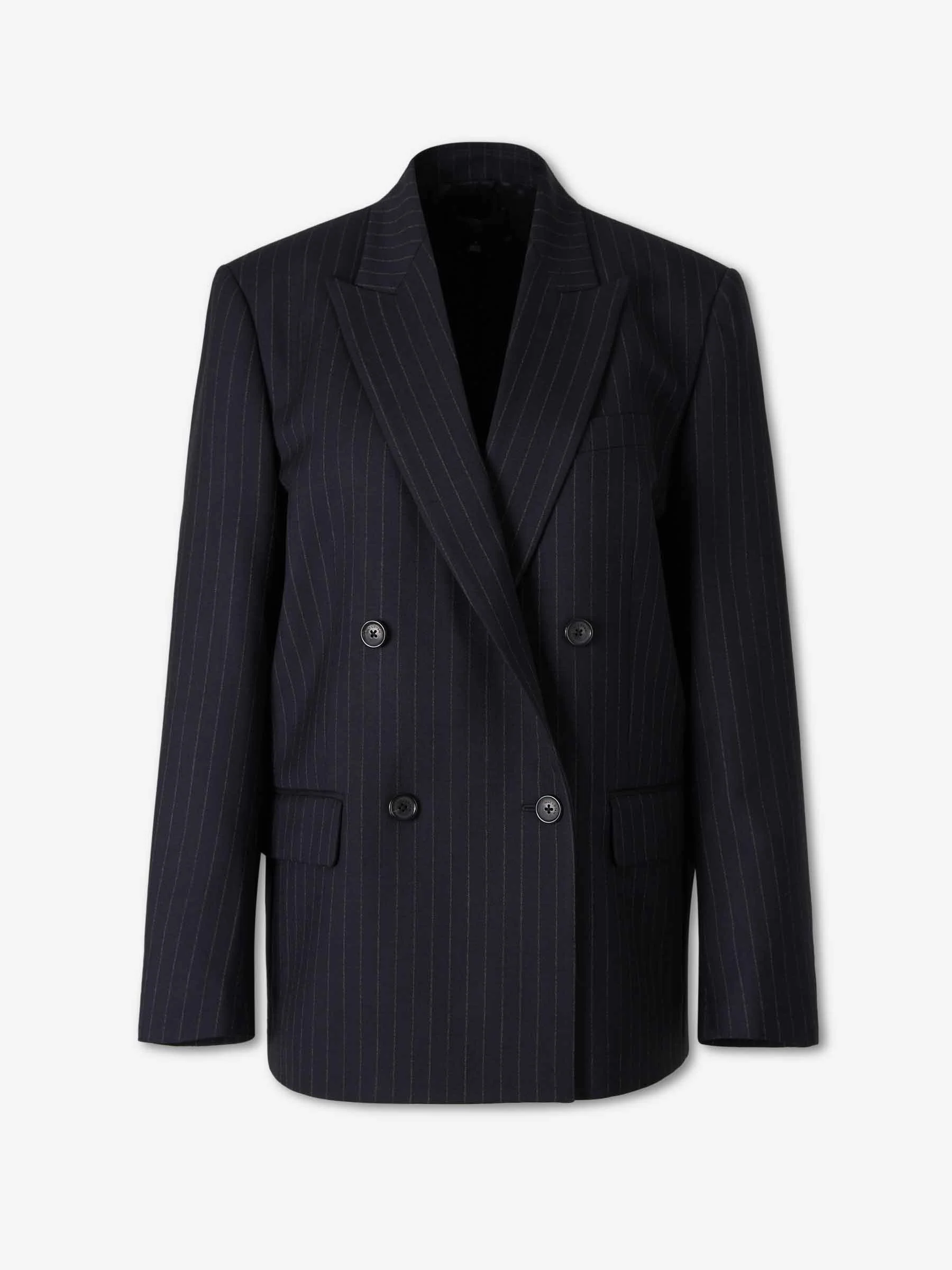 DOUBLE-BREASTED BLAZER WITH PINSTRIPE - 1