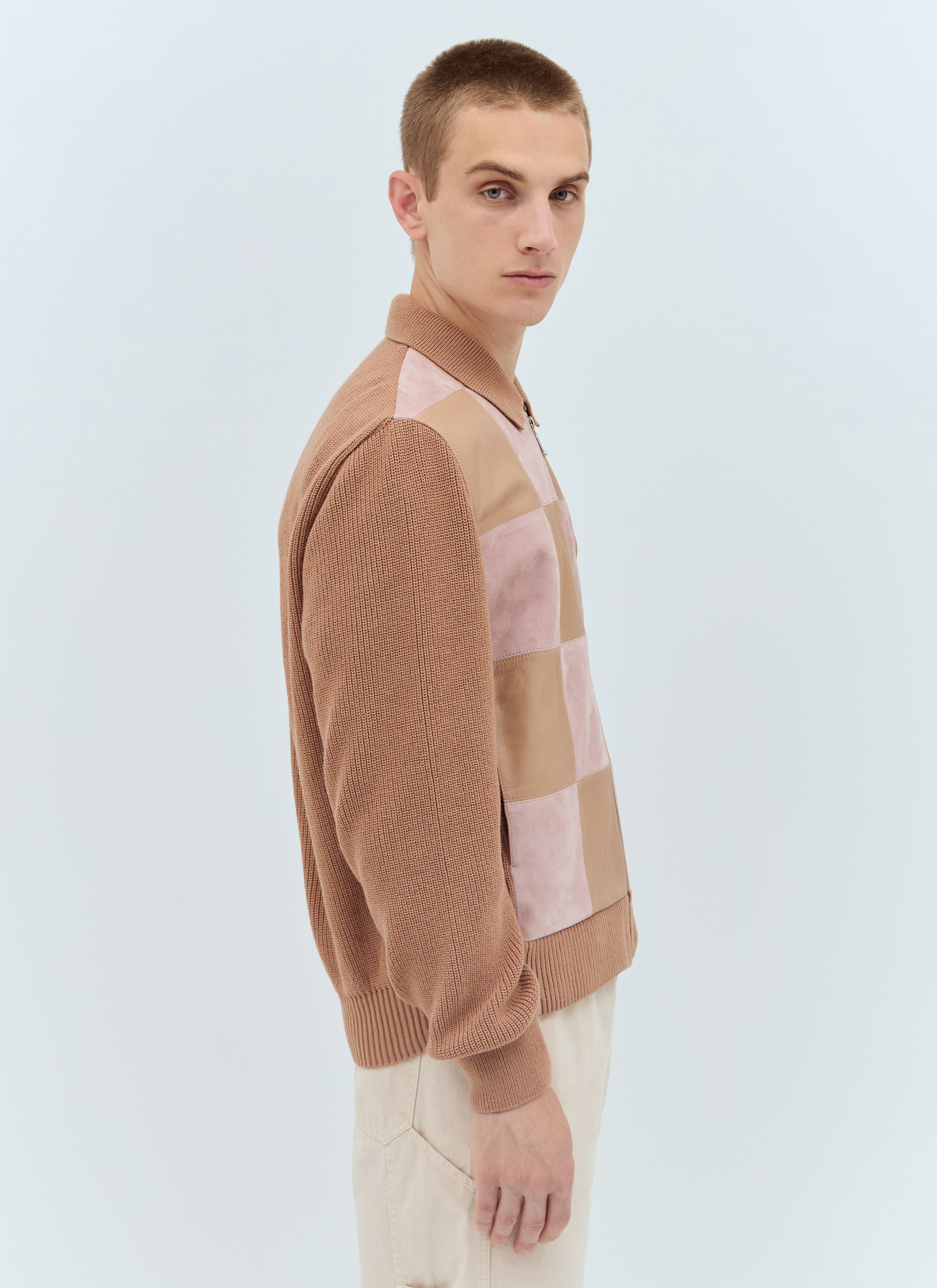 Checkerboard Zip-Front Jacket - 3