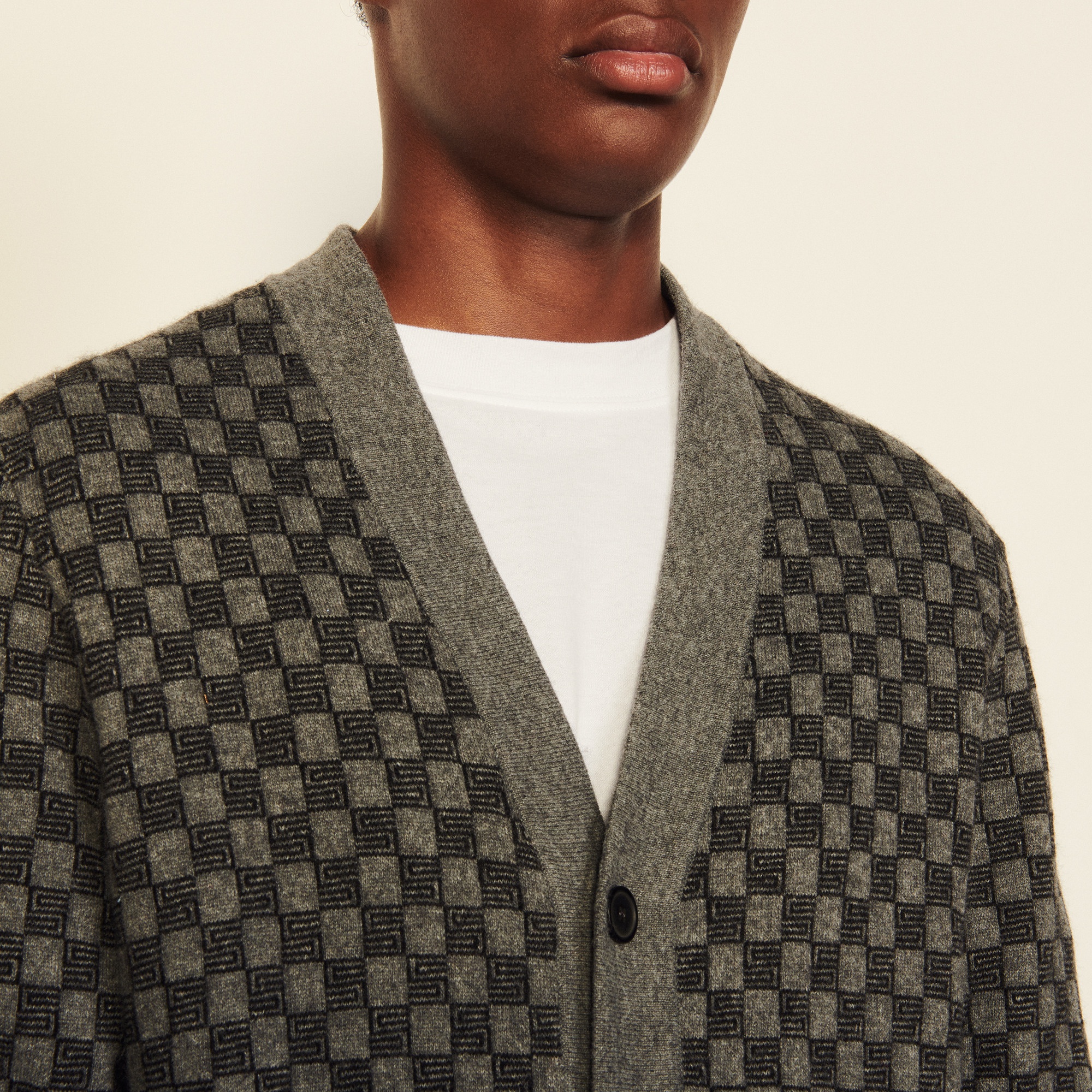 Jacquard knit cardigan - 5