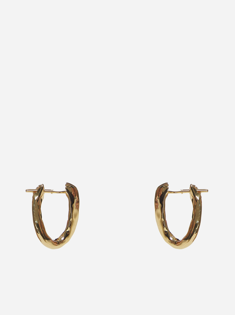 Jil Sander Gold medium hoop earrings outlook
