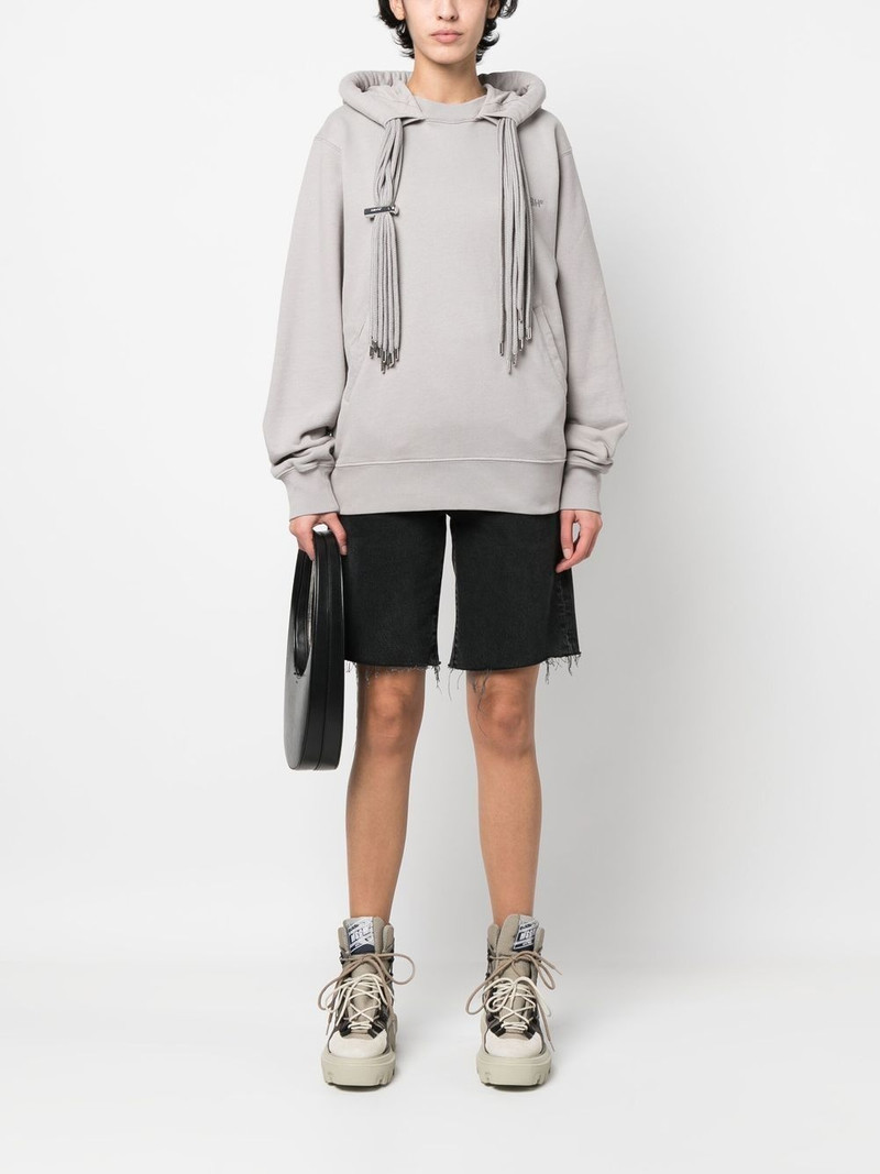 Ambush multicord-drawstring cotton hoodie outlook