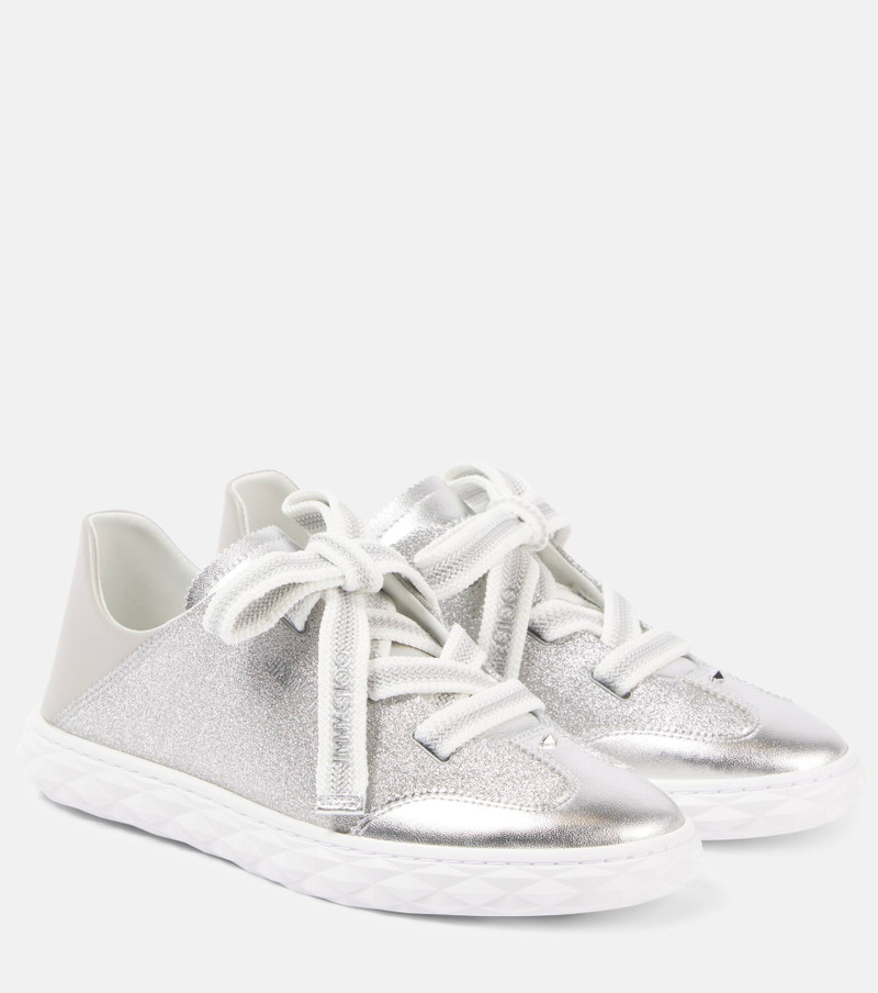 Diamond Light Flex/F leather-trimmed sneakers - 1