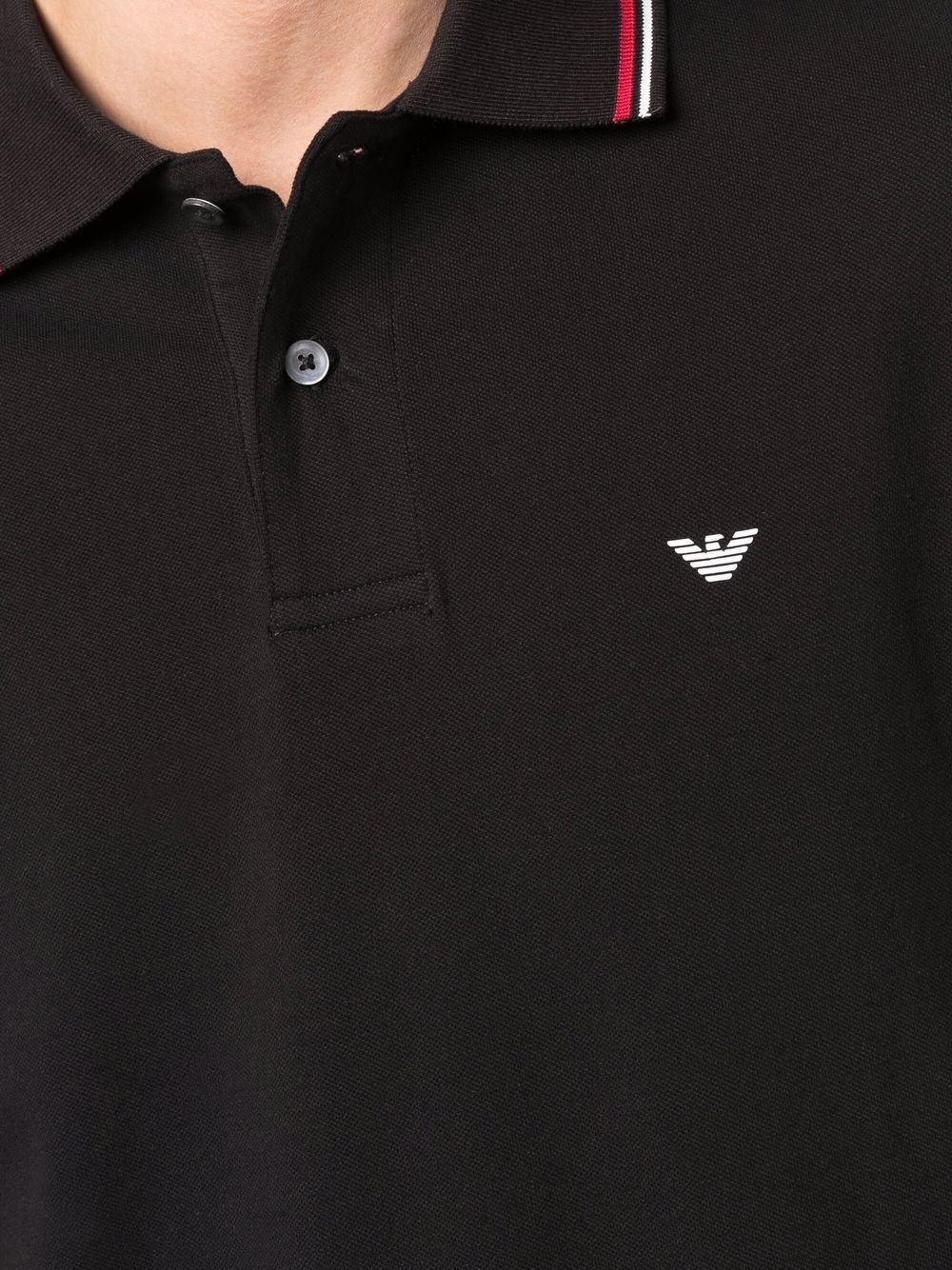 logo-print cotton polo shirt - 5