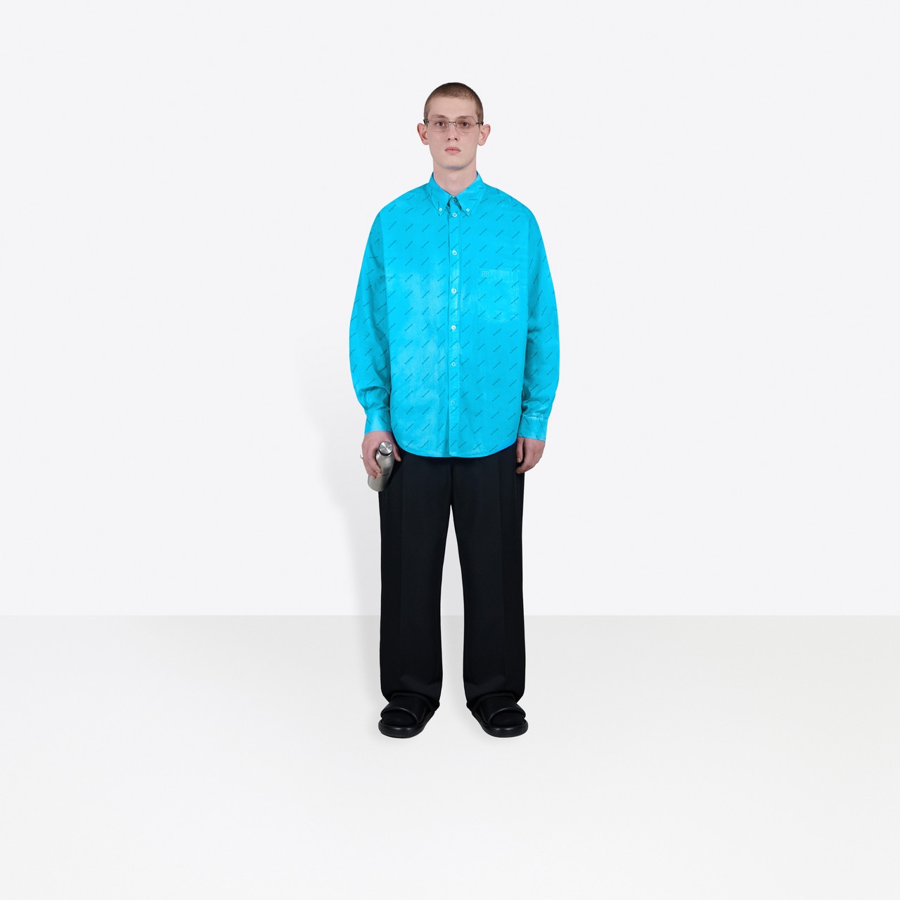 Allover Logo Large Fit Shirt - 6