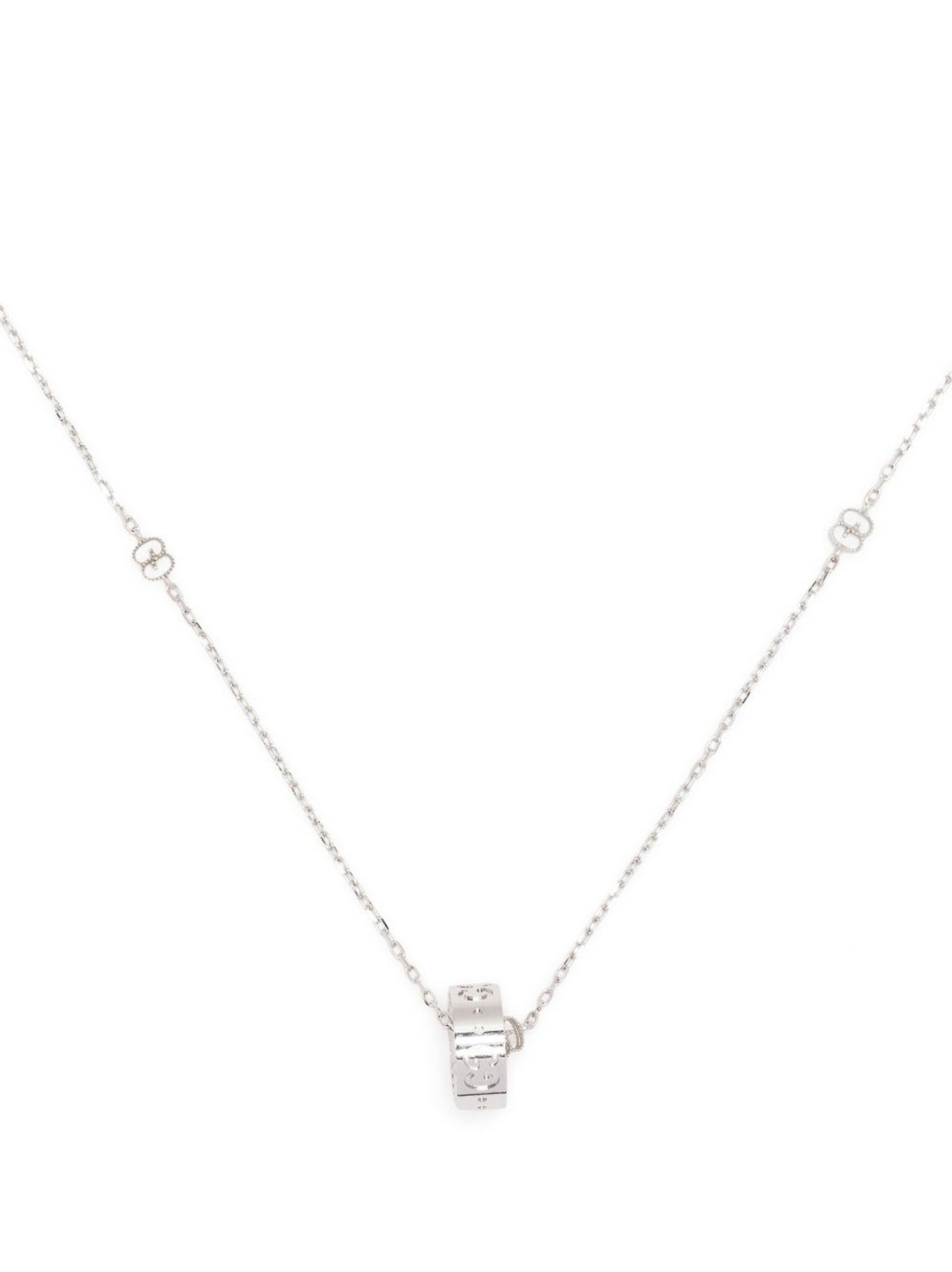 18k white gold Icon charm necklace - 1