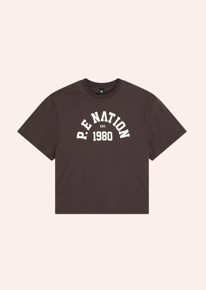 ESTABLISHED OVERSIZED SHORT SLEEVE TEE IN COFFEE - 1