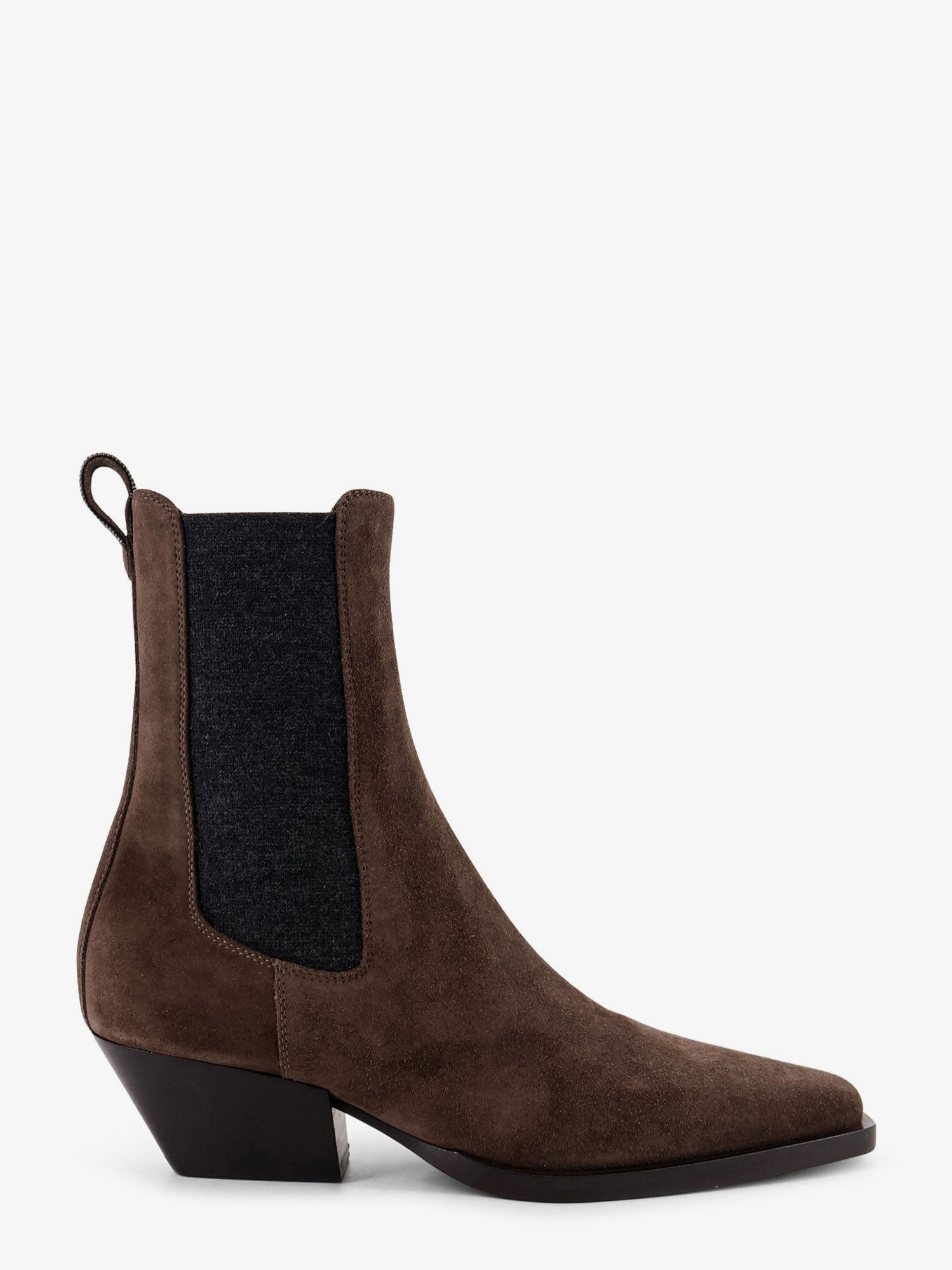 Brunello Cucinelli Chelsea Boot Suede Ankle Boots - 1