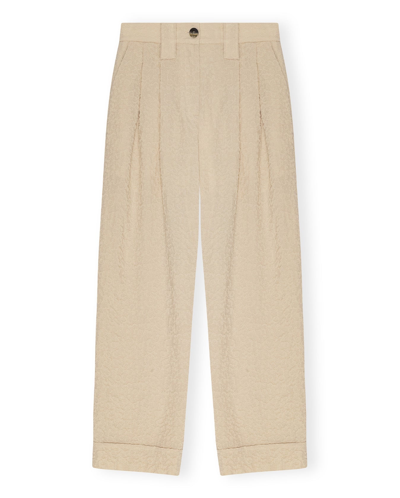 Textured Suiting Mid Waist Pants - 6
