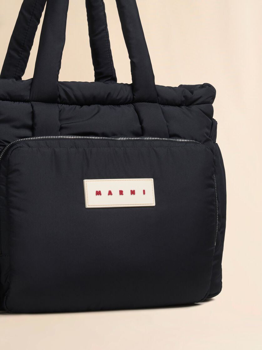 BLACK PUFF E/W TOTE BAG - 5