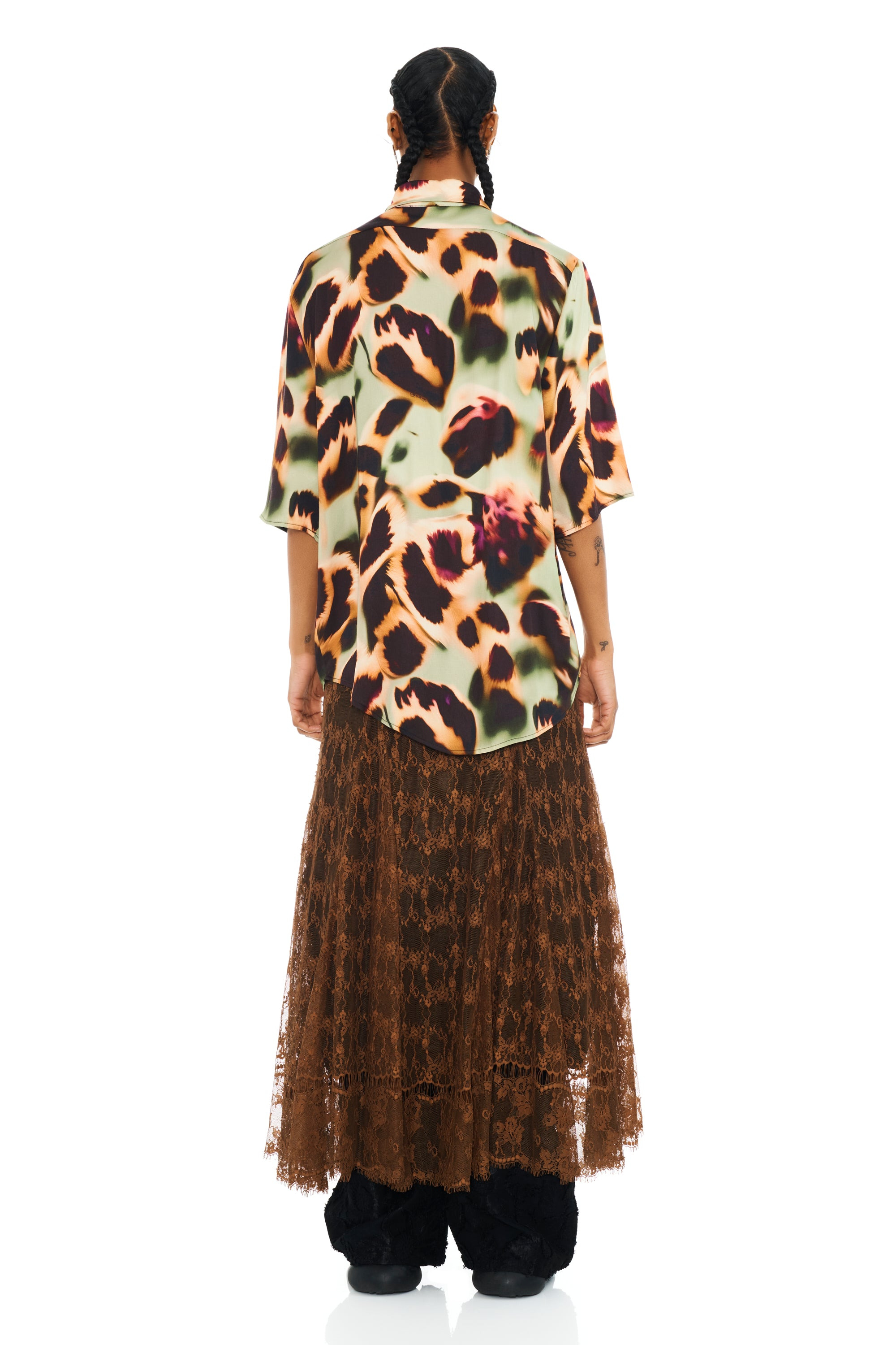 DRIPPY LEOPARD SUNNY BUTTON UP - 4