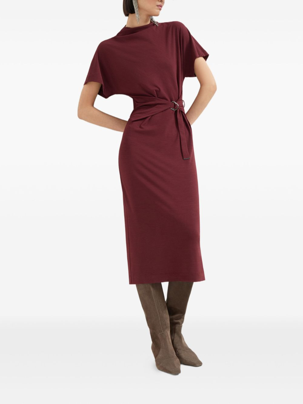 belted midi dress - 3