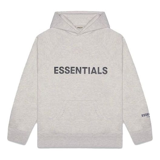 Fear of God Essentials FW20 3D Silicon Applique Pullover Hoodie 'Heather Oatmeal' FOG-FW20-341 - 1