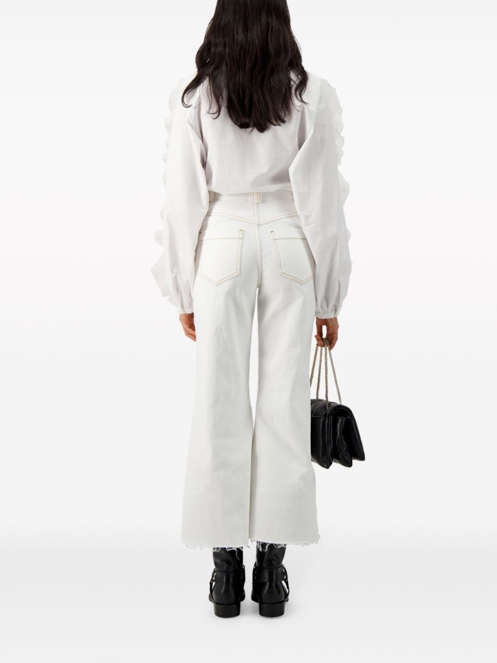 cropped wide-leg jeans - 4