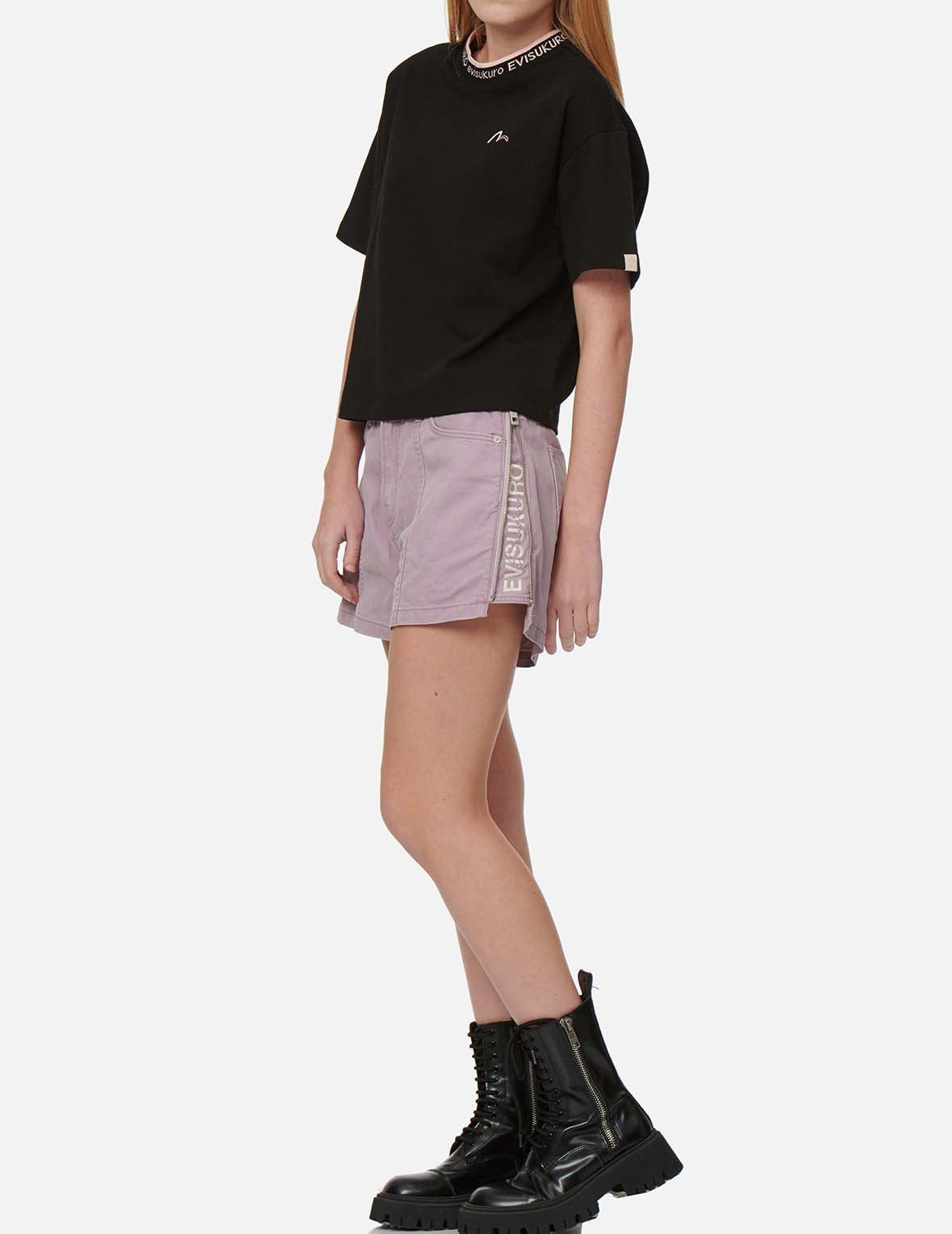Pigment-dyed Shorts with Side Zippers - 6