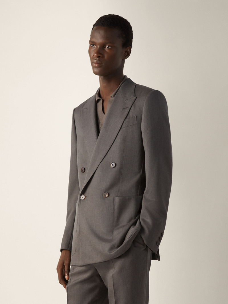 DARK TAUPE 15MILMIL15 WOOL AND SILK JACKET 4