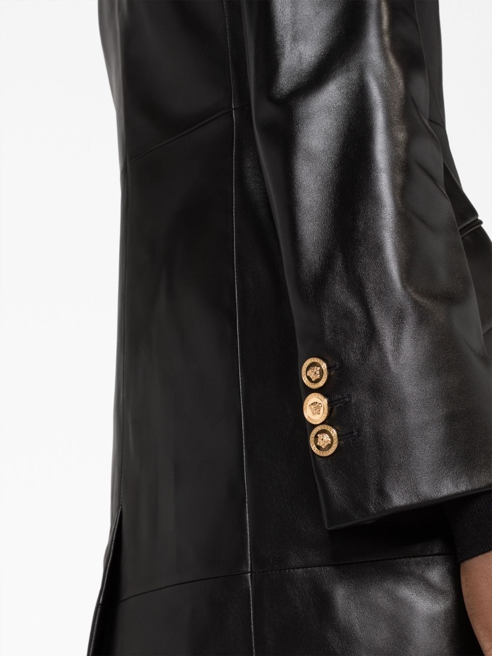 Medusa leather coat - 3