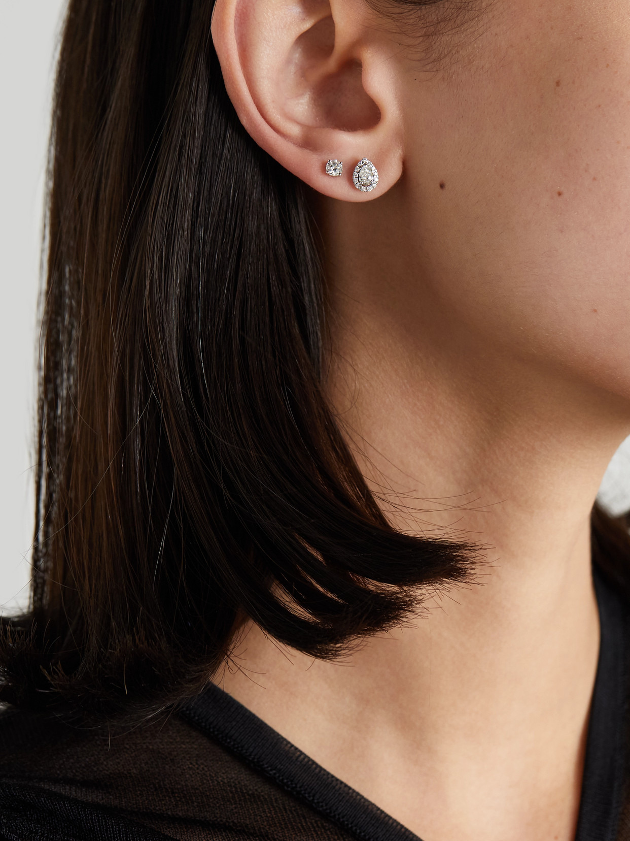 Aura 18-karat White Gold Diamond Earrings - 4