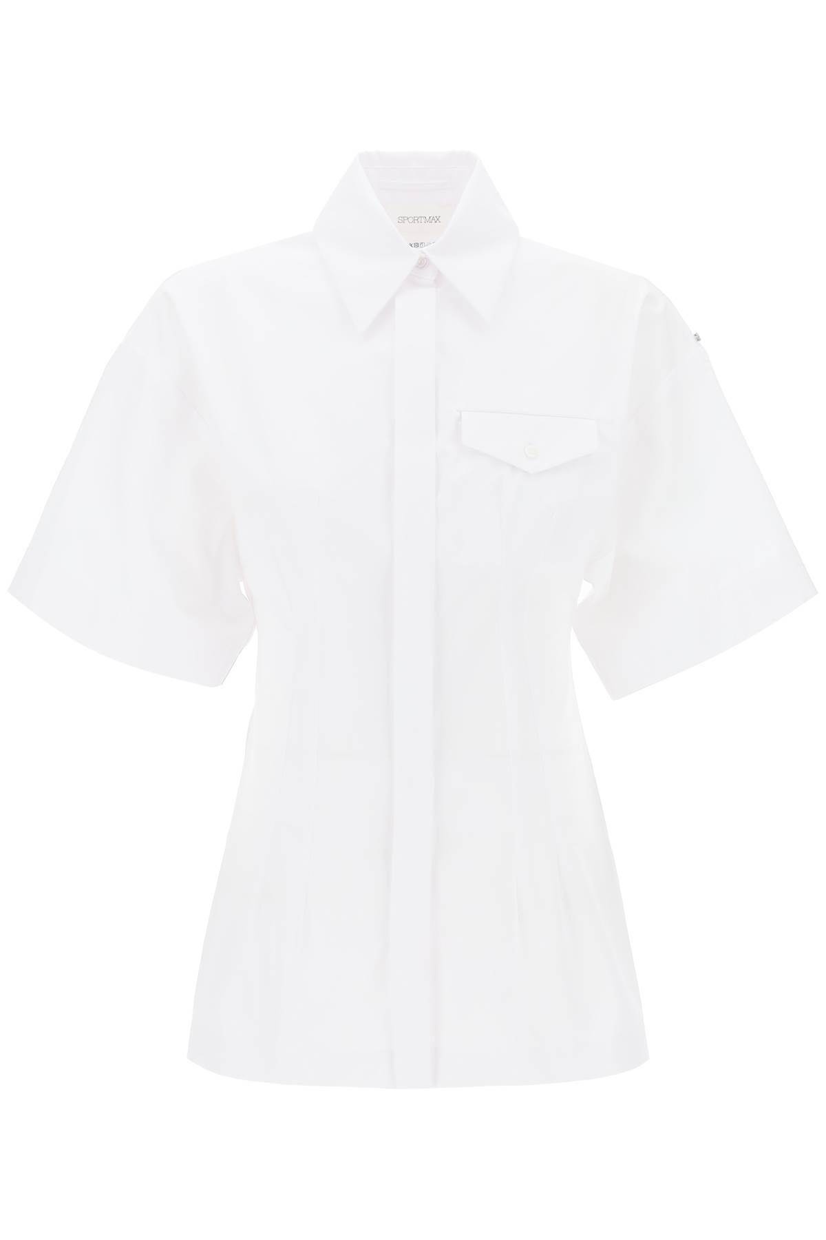 "POPLIN CURVED SHIRT - 1